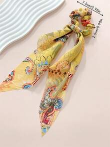 4 件/8 件优雅花卉雪纺发圈，柔软面料优雅女士发饰，适合马尾辫、发髻发型、日常佩戴、波西米亚优雅