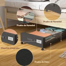 Almacenamiento para Cama, 2pcs Contenedores de Almacenamiento Debajo de La Cama con Ruedas, Zapatera Bajo Cama para Ropa, Mantas, Juguetes, Zapatos y Libros - Negro2 - Ver 6