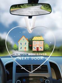 I Wish You Lived Next Door, House Transparent Acrylic Ornament, Christmas Tree Hanging Decorations, Friend Christmas Gift Besties Christmas Gift Holiday Party Home Decor Ornament, Good Neighbor Gift, Housewarming Gift For New Neighbor