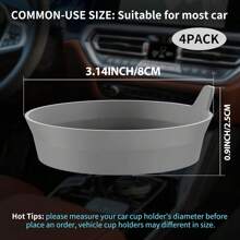Silicone Cup Holder Inserts, Universal Non-Slip Cup Holders, Car Interior Accessories For Women And Men