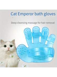 Brosse de bain pour animaux de compagnie, brosse en forme de main à cinq doigts, brosse de toilettage pour animaux de compagnie, fournitures de bain pour chats et chiens, brosse de massage pour le bain, brosse d'épilation