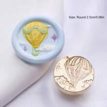 1 Pc Fairy Tale Series Wax Seal Stamp Head, Detachable Solid Brass, Intricate Fairy TalesDesigns (Castle/Rabbit/Bear/Hot Air Balloon/Candy House), Wax Sealed Stamp Head, Fire Paint Seal Head, DIY Craft, Gift Packaging, Envelope Sealing, Party Invitation Letter,Back To School,School Supplies