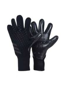 1 Pair Football Goalkeeper Gloves, Anti-Slip Breathable Soft Training Gloves With Finger Protection