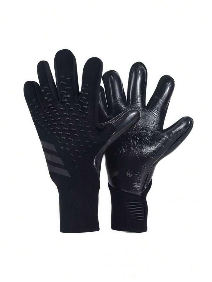 1 Pair Football Goalkeeper Gloves, Anti-Slip Breathable Soft Training Gloves With Finger Protection