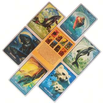 Cartas oráculo de animales/Naipe de mensajes místicos para la adivinación, juguetes esotéricos para adolescentes