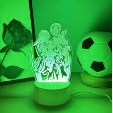 3D Acrylic 7-Color Touch Sensor Night Light, "Happy Family" Creative Gift, Home Decor, Holiday Gift, Bedside Lamp