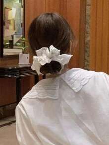 3 pezzi/1 pezzo Elastici per capelli in pizzo di alta qualità da donna, altezza 10 cm/3,94 pollici, colori nero/bianco/marrone, eleganti e versatili, adatti per uso quotidiano, casual, festa, pendolarismo, spiaggia, lavaggio del viso, coda di cavallo, trucco, abbinamento con l'outfit