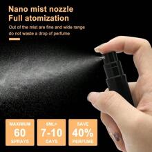 Dispensador recargable de perfume de 5ML, mini vaporizador portátil de colonia, frasco de spray de colonia de viaje vacío, color negro mate