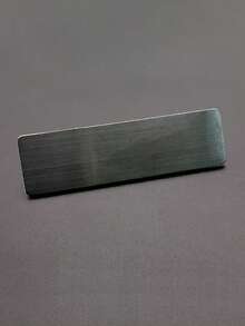 1pc Customized Engraved Stainless Steel Brushed Name Tag, Company Work ID Badge With Magnetic Clasp, Colorful, Cute, Adorable, Funny, Kawaii, Y2K, Stylish, Unisex, Casual, Custom, Personalized, Unique, Customized, Ideal Gifts For Him, Ideal Gifts For Her, Her, Boyfriend, Girlfriend, Family, Friends, Delicate Romance, Winter Grace,New Year Glamour