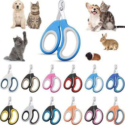 2-Piece Set Of Cat Nail Clippers, Safety First Design, With Small Blind Tips And Circular Holes, Pet Nail Clippers, Scissors, Suitable For Cats And Dogs, Ergonomic Design, Easy To Use, Suitable For Beginners
