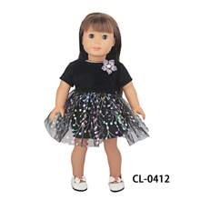 1 pièce Robe de poupée bébé reborn de 18 pouces, robe tulle à pois colorée mignonne, robe dopamine, vêtements d'été adorables et pour poupée, accessoire de jouet pour enfants, cadeau d'anniversaire, fête de vacances