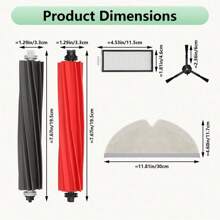 Accessories Kit For Roborock Q8 Max/ Q5 Pro/ Q8 Max +/Q5 Pro+ Vacuum Cleaner Replacement Parts Main Brush Wipes Mop HEPA Filters Side Brushes