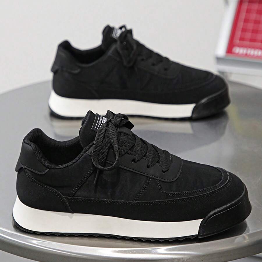 Men Casual Athletic Shoes - Black - View 1
