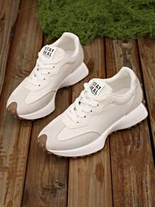 Women's High Quality Fashion Casual Retro Platform Sneakers With Dual Color Soles, Luxury Thick-Soled Shoes Suitable For Students