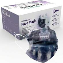Tie Dye Masks For Adults - Patterned Disposable Face Mask -Comfortable, Breathable, Stylish Printed 3 Ply Tie Dye Face Mask - Adult Disposable Face Masks With Designs - Cute Disposable Face Masks - 50pcs Dark Tie Dye Mask - one-size - View 2