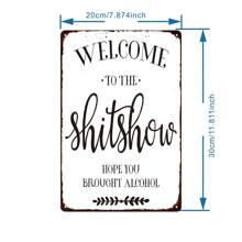 1pc, Vintage Metal Tin Sign - Welcome To The Show - Perfect For Cafes, Bars, Homes, And Farmhouses - 8x12 (20cm30cm)