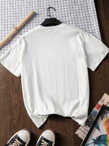 Women's Loose Fit T-Shirt, Leopard And Star Print, 100% Cotton, White Short Sleeve Graphic Tee, Back To School Clothes, School Outfit Ideas, Back To School Essentials, First Day Of School Outfit, Back To School Outfits 2026 - White - View 2