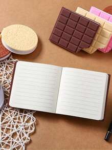 1pc Chocolate-Shaped/Bitten Cookie Sticky Notes With Matte Surface, Square Grid Pages, And Portable Chocolate Bar Shaped Notepad Design, Creative Mini Memo Pad With Chocolate And Cookie Scents, Chocolate-Shaped Memo Notes - Creative Sticky Notes For Reminders, Bookmarks, Office Supplies,School Supplies,Back To School
