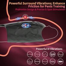 1pc 2 In 1 Vibrating Motor Cock Ring Male Sex Toys, Female Vaginal G-Spot Stimulator With 10 Vibration Modes, Couples Sharing Vibrator, Dildo Vibrating Sleeve, Wearable Vibrating Erotic Ring Penis Ring Sleeve, Adult Sex Toys