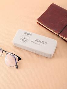 1pc Cartoon Dog Design Eyeglass Case, Durable PU Leather Protective Cover, Cute Letter Dog Eyewear Storage Box, Unisex, Suitable For Daily Eyeglasses Accessories - Multicolor - View 5