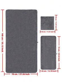 16pcs Set Includes [10pcs Handkerchiefs + 4pcs Towels + 2pcs Bath Towels], Coral Fleece Striped Towel Bath Set, Soft, Absorbent, Quick Drying, Suitable For Bathing, Face Washing, Hair Wrapping, Sports, Travel, Fitness, Etc. Back To School For Beauty Salon Home Bathroom - Multicolor - View 4