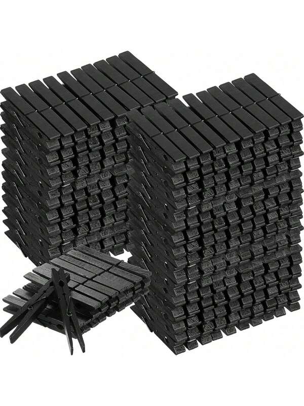 60 Black Birch Decorative Nails, 2.87-Inch Photo Clip, Home Decoration Clothes Clip, Used For Hanging Clothes, Photos, Classrooms, Laundry, Decoration, Heavy-Duty Color Clothes Clip, Reusable, Simple And Convenient