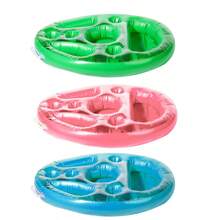 PVC Colorful Beverage Holder, Inflatable Floating Drink Cup Coaster For Pool Party, Swimming Pool Bar Tray