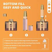 Atomizador de perfume de viaje de 5ml, recargable, portátil, de, vaporizador de colonia de tamaño de bolsillo, botella de spray de fragancia vacía, regalo para mujeres y hombres, color rosa