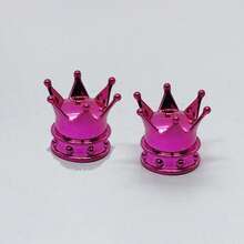 2/4pcs ABS Plastic Copper Core Valve Stem Caps, Crown Series, Waterproof & Dustproof, 8V1 American Thread, Suitable For Cars, Motorcycles, Outdoor Sports & Cycling - Multicolor - View 19