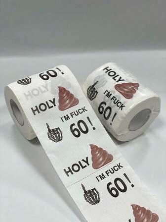 1 件神圣的 30/40/50/60/70 岁生日卫生纸，独特的生日礼物，派对装饰，生日恶作剧，适合生日或周年庆典，有趣的卫生纸，有趣的浴室装饰派对礼物，彩色便便印花卫生纸礼物