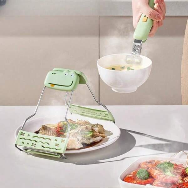 1 Piece Heat And Scald Resistant Clip Bowl Clip Kitchen Household Bowl Removal Clip Bowl Holder Non-Slip Clip Stainless Steel Clip For Steaming Vegetables Plate Scald Resistant Clip Kitchen Multi-Purpose Bowl Holder Clip Air Fryer Clip Kitchen Gadgets Heat Resistant Handle Scald Resistant Bowl Clip Oven Pan Clip