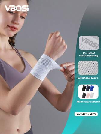 VBOSI 1 stuk dames heren 3D gebreide compressie elastische ademende polsondersteuning voor gewichtheffen badminton dagelijks leven cadeau