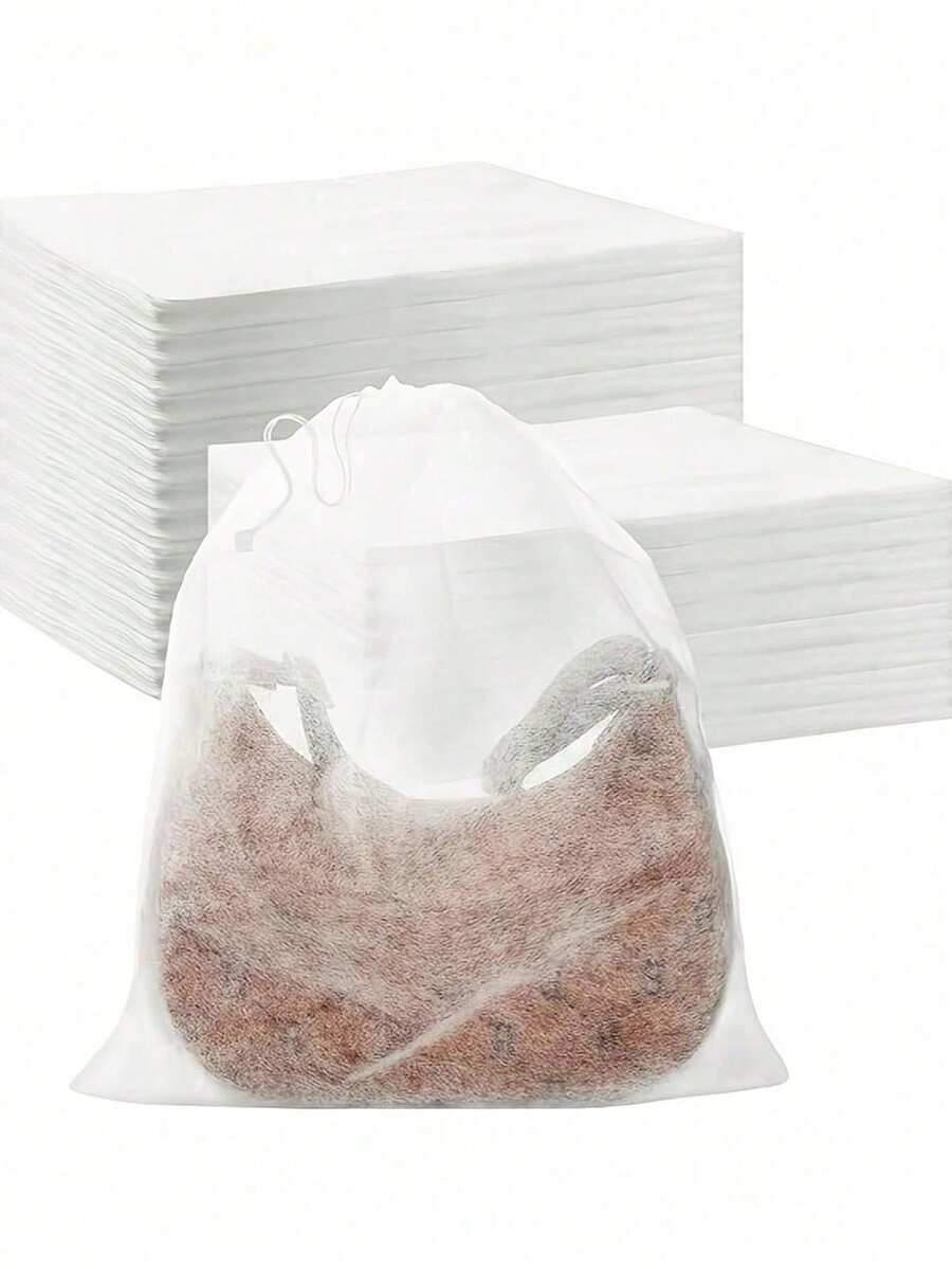 30 pezzi Sacchetti con cordoncino per la polvere, sacchetti leggeri per lo stoccaggio di borse, portafogli, scarpe - sacchetti in tessuto traspirante, adatti per viaggi e uso domestico, possono essere appesi per riporre scarpe, borse da spiaggia