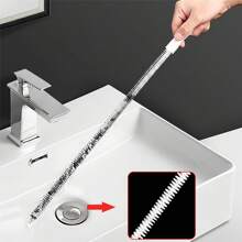 1/2pcs Hair Drain Catcher Cleaning Brush, Flexible Sink Pipe Drain Cleaner Tool, Bathroom Kitchen Sink Drain Clog Remover, Cleaning Supplies