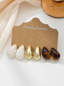 2-18 pièces Set de boucles d'oreilles et clous d'oreilles multicolores, convient pour un port quotidien toute l'année