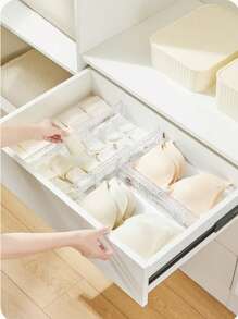 1pc Household TPR Non-Slip Adjustable Partition, Storage Box, Wardrobe Home Book Stopper, Drawer Organizer Divider