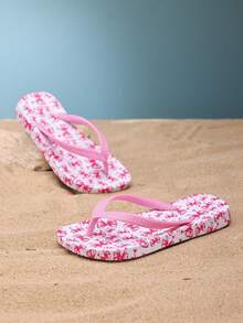 1 par barnskumsandaler i EVA enfärgade, halkfria flip-flops med tecknade djurdekorationer - Multifärgad - Visa 2