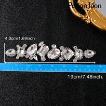 Perlon Joon Silver Rhinestone Applique Crystal Glass DIY Sewing Clothes Wedding Craft Decoration For Gowns - Silver - View 16