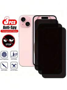 3 paquetes de protectores de pantalla de privacidad antiespia compatibles con 16pro/16promax/16plus/16/15 Pro Max/15 Plus/15 Pro/15/14Pro Max/14 Plus/14 Pro/14/13 Pro Max/13 Pro/13/13/13mini/12 Pro Max/12 Pro/12/11 Pro Max/11 Pro/11/XSmax/XR/XS/XS/ 7/8/SE2/7p/8plus/6p/6splus, diseño amigable con la caja de vidrio templado 2.5D