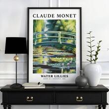 1pc Nghệ thuật vẽ nổi tiếng Claude Monet Bản in và áp phích Cổ điển Đầy màu sắc Sân trong Hoa Phong cảnh Biển Tranh vải Trang trí nhà Quà tặng Khung tùy chọn - Nhiều màu - Xem 25