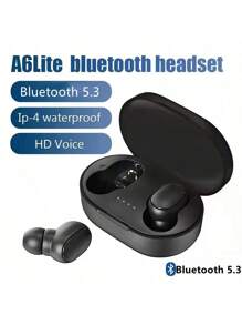 Écouteurs sans fil TWS A6S Bluetooth 5.3 Casque à commande tactile avec micro Écouteurs sport étanches Casque pour tous les smartphones 150 mAh