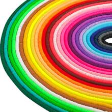 6mm 1/5/10 Strand Flat Round Polymer Clay Beads, Multicolor Loose Spacer Polymer Clay Beads For Jewelry Making, DIY Handmade Bracelet Necklace Jewelry Making Craft Supplies, Soft Clay Material, Art & Craft Beading Supplies