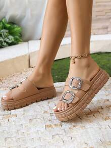 FZY 2025 Autumn New Women's Sandals, Casual And Fashionable Adjustable Strap Women's Flat Sandals, High-End Women's Outdoor Work Casual And Lightweight Sports Sandals, EVA One-Piece Thick-Soled Non-Slip Women's Slippers, A Must-Have For Girls At Home, A Must-Have Fashionable Slippers For Female College Students During The Back-To-School Season,Half-Heeled Beach Sandals, With Various Styles And Fashionable Designs, Suitable For Pairing With Home Colors Shoes, And Essential Halloween Orange Shoes,EdgyElongate Shoe - 橘色 - 查看 5