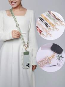 1 PIEZA Cordón ajustable largo para el teléfono con colgante de perla falsa | Correa para el hombro y el cuello con diseño ancho | Perfecto para uso diario y ocasiones especiales, combinando funcionalidad y moda como regalo para madre, familia, amigos, cumpleaños, festividades, accesorio para teléfono