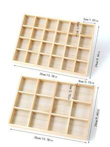 1 件木制珠宝托盘，手表架，戒指，耳环，手镯，项链收纳展示架