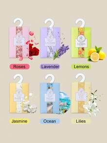 20 件悬挂式香囊，玫瑰、茉莉、薰衣草、百合等香味，适用于抽屉、壁橱、衣柜、浴室、汽车、情人节、拉玛装饰等节日