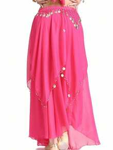 1set Solid Costume Mesh Skirt - Multicolor - View 14