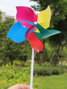 1-10 件彩色风车套装、DIY 风车套装、彩色风车套装、塑料、花园装饰、各种户外派对、庭院、农场和公园 - 彩色 - 查看 6