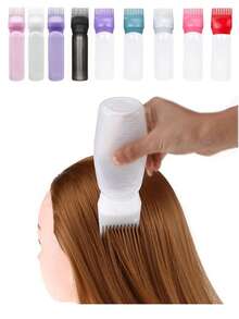 1/3 件沙龙发油涂抹瓶专业美发染发梳瓶理发店美发师染色用品发油涂抹器、发油瓶、发油瓶、发根梳涂抹瓶、发根梳涂抹瓶染发剂涂抹刷用于发根梳颜色带刻度尺、理发店美发产品和配件美容旅行必需品