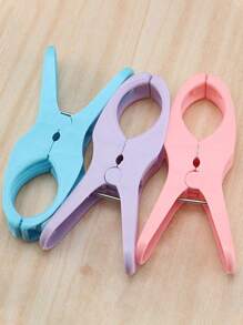 12-1pc Beach Towel Clips, Plastic Beach Towel Clips, Clothespins, Windproof Clothespins, Large Cute Windproof Clothespins, Plastic Quilt Clips, Use These Brightly Colored Heavy-Duty Beach Towel Clips To Secure Your Beach Towels! Windproof And Seamless Sheet Socks Holder Clips, Suitable For Home Use And Travel